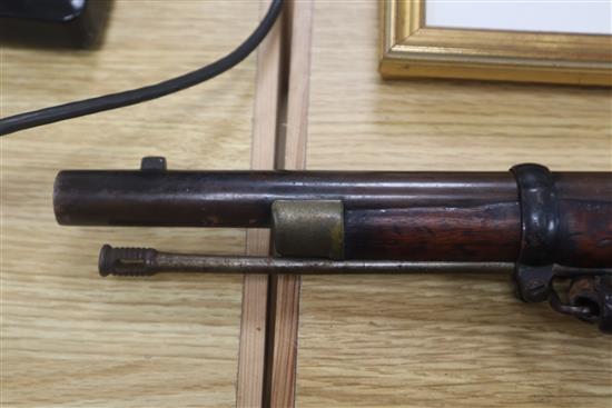 An 1868 Enfield percussion cap musket